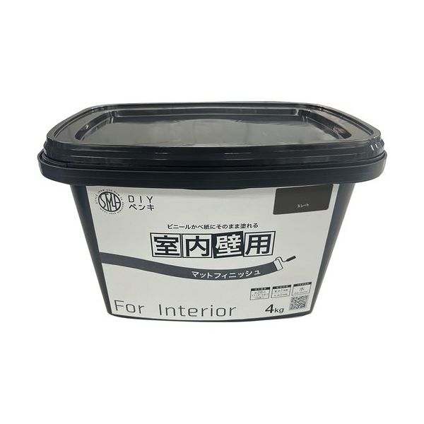 ニッぺ 室内かべ用塗料 STYLE DIYペンキマットフィニッシュ 室内壁用 スレート 4kg 4976124871672 1個（直送品）