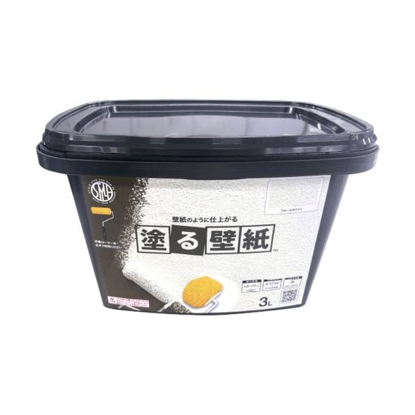 ニッペホームプロダクツ ニッぺ 室内かべ用塗料 STYLE 塗る壁紙 ウォールホワイト 3L 4976124875717 1個（直送品）