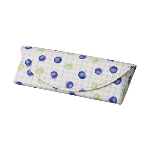 パール メガネケース HAー140 ドット/チェック BU 092923 1個 689-6039（直送品）