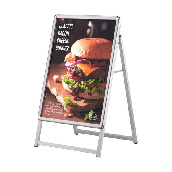 シンエイ PGーAサイン片面 レインシールド シルバー A1サイズ PG-A-A1AGRK 1台 689-5702（直送品）