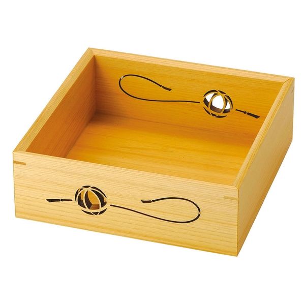 M　３点セット ヤマコー 用美 ひのき細密料理箱 クリアー蓋付 七宝 38037