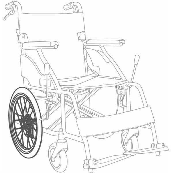 カワムラサイクル 車いすKV16用車輪のみ 左右兼用 16×1.75 1個 KY55477（直送品）