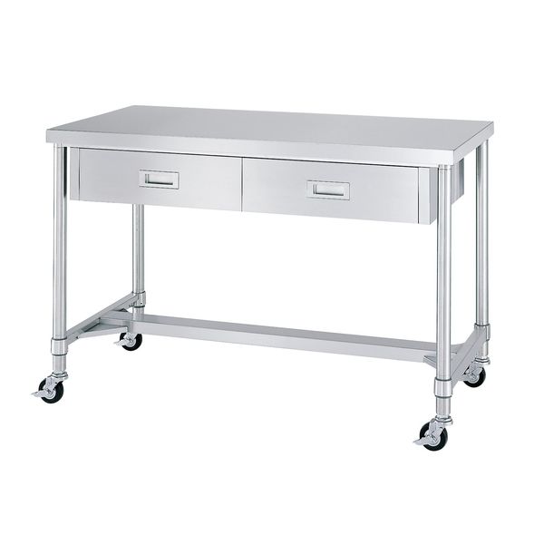 D45×W60×T86　ステンレス作業台　引取値引可能　キャスター付き ステンレス作業台 板厚1.2mmモデル 450×600×800 業務用