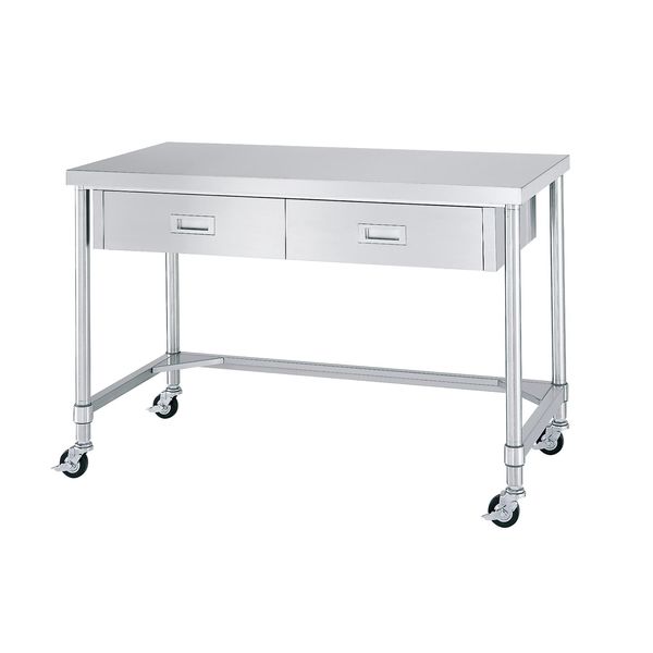シンコー キャスター付ステンレス作業台 WDTNCー18075ーU75 1台（直送品） 107,800円