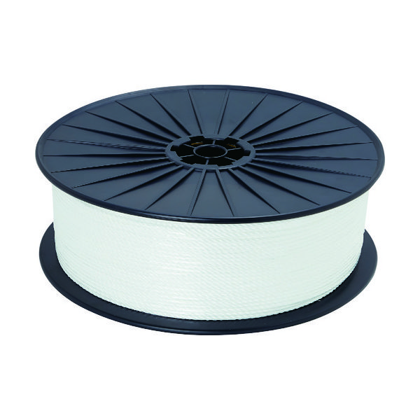 トラスコ中山 TRUSCO ドローン用パイロットロープ PP4mm 長さ500m ボビン巻き ホワイト D-ROPE4500-W 1巻（直送品）