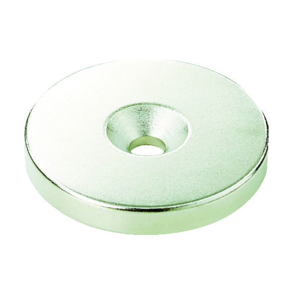 トラスコ中山 TRUSCO ネオジム丸形磁石 皿ねじ穴付 外径6MM×3MM M1.6 1個入 T06R03-M1.6 1個（直送品）