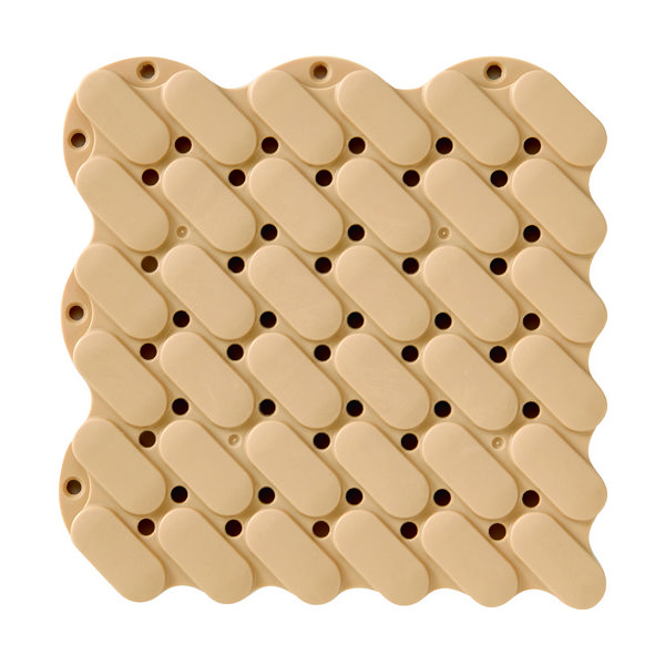 トラスコ中山 TRUSCO 抗菌・防炎ジョイントスノコ 素足用 ベージュ TJSS15-BE 1枚 207-8879（直送品）