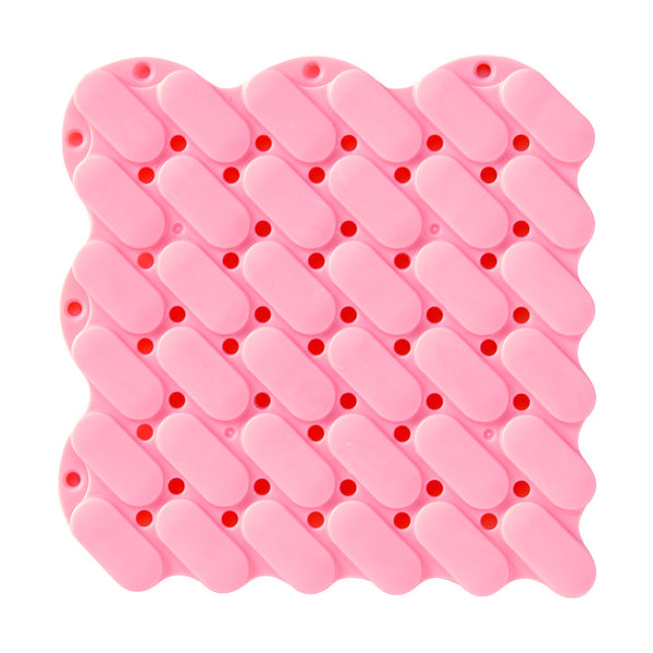 トラスコ中山 TRUSCO 抗菌・防炎ジョイントスノコ 素足用 ピンク TJSS15-P 1枚 207-2737（直送品）