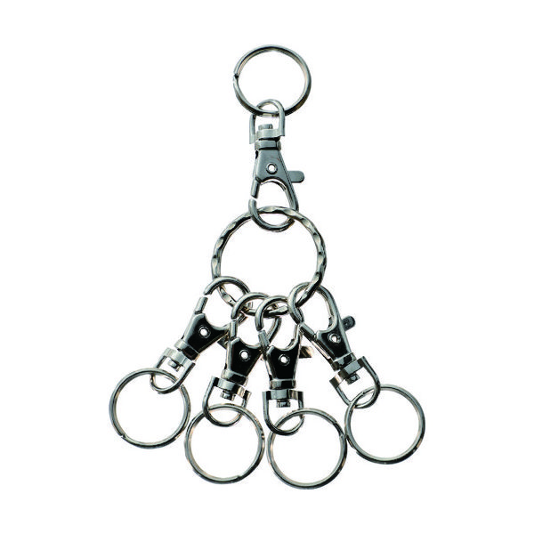 トラスコ中山 TRUSCO キーホルダー リング シルバー TKHR-SV 1個 195-5073（直送品）