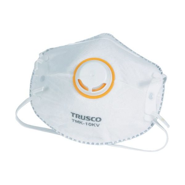 トラスコ中山 TRUSCO 一般作業用マスク 活性炭入 排気弁付 (10枚入) TMK-10KV 1箱(10枚) 286-8750（直送品）