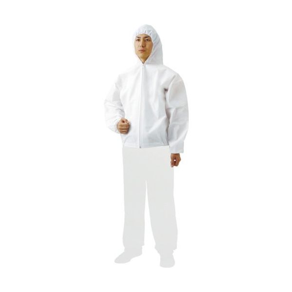 トラスコ中山 TRUSCO まとめ買い 不織布使い捨て保護服フード付ジャンバー 3L 60着入 TPC-F-3L-60 1箱(60着)（直送品）