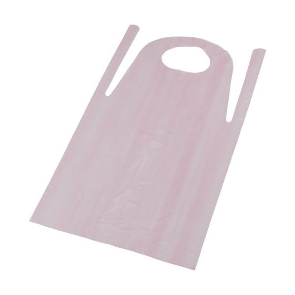 トラスコ中山 TRUSCO ポリエチレン使い捨てエプロン サイズフリー ピンク (50枚入) TAPE-P 1箱(50枚) 436-9114（直送品）