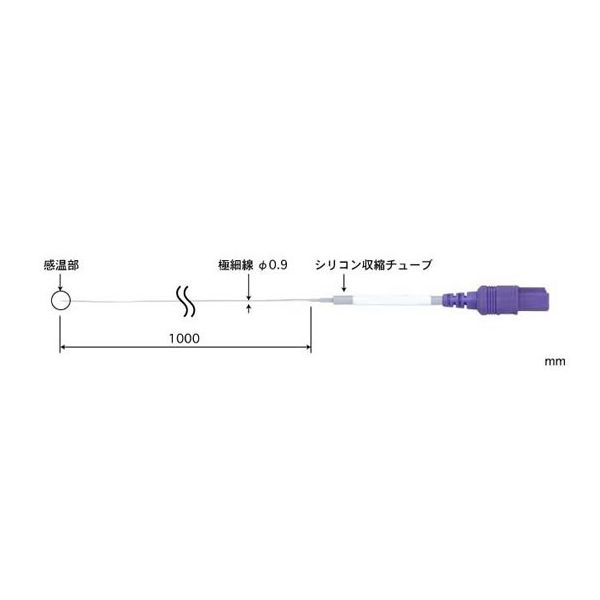 安立計器 高精度 被覆極細温度センサ 1000mm SFMシリーズ SFM-E-100-ASP 1本 67-9233-20（直送品）