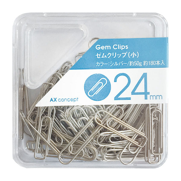 アックスコーポレーション ゼムクリップ 小 24mm A-GES24 1セット(10個)（直送品）