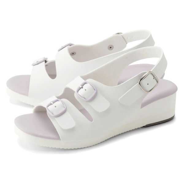 キクスイサンダル 2バックルサンダル 25343802 M KS-102(パープル) 1足　ナースサンダル（直送品）