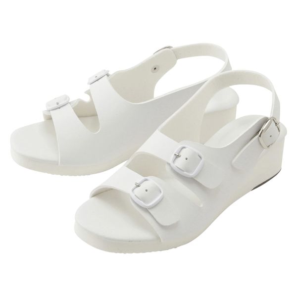 キクスイサンダル 2バックルサンダル 25343800 S KS-102(ホワイト) 1足　ナースサンダル（直送品）