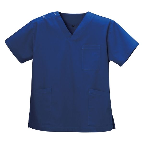 ディーフェイズ スクラブ(男女兼用) 23781800 ロイヤルブルー DS-2001(SS) 1着　スクラブ（直送品）