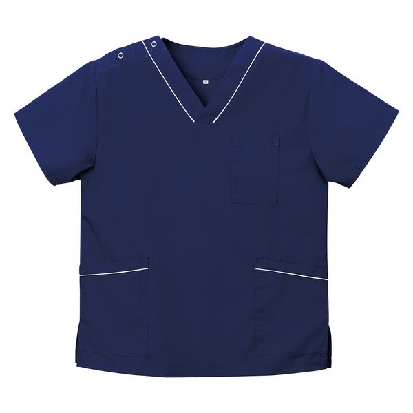 ディーフェイズ スクラブ(男女兼用) 23781801 インディゴフレッシュ DS-2001(S) 1着　スクラブ（直送品）