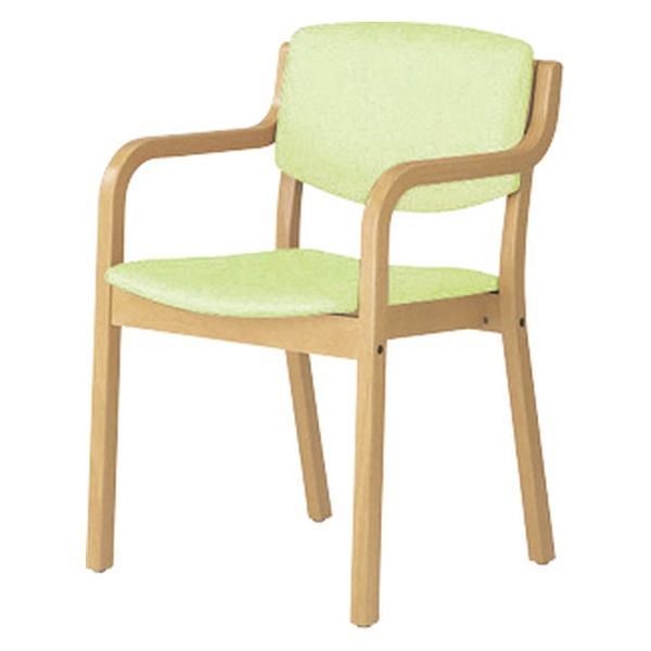 マツヨシ チェア(肘付) 19493500 ミントグリーン MY-N3165 1台（直送品）