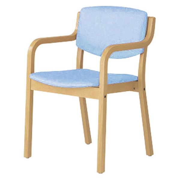 マツヨシ チェア(肘付) 19493500 ロイヤルブルー MY-N3165 1台（直送品）