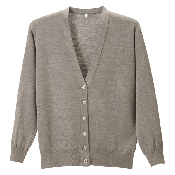 ディーフェイズ 抗ピル長袖カーディガン 23756300 杢ベージュ D-1001(S) 1着（直送品）