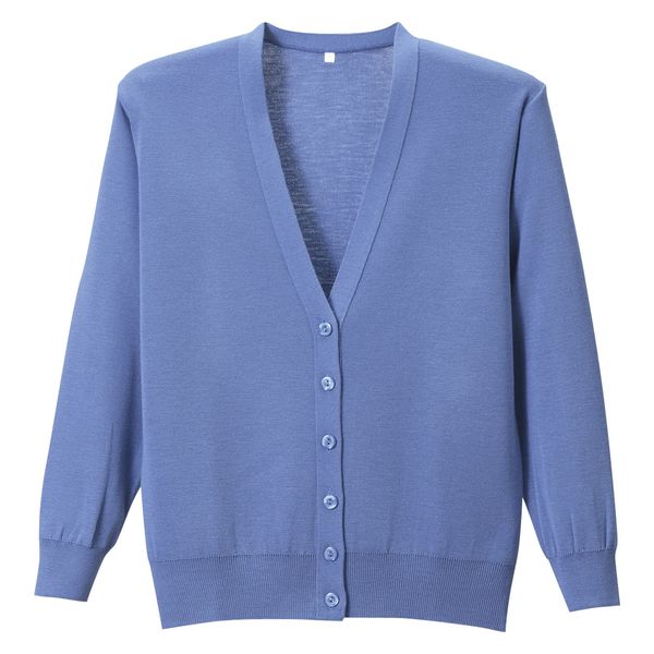 ディーフェイズ 抗ピル長袖カーディガン 23756304 サックスブルー D-1001(3L) 1着（直送品）