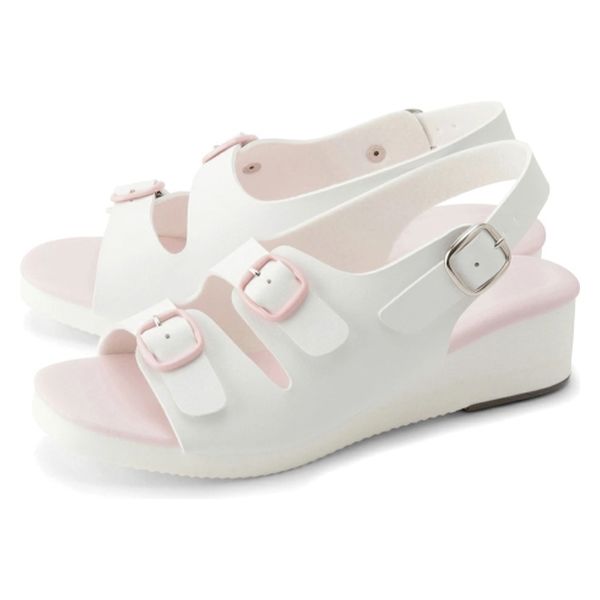キクスイサンダル 2バックルサンダル 25343801 L KS-102(ピンク) 1足　ナースサンダル（直送品）