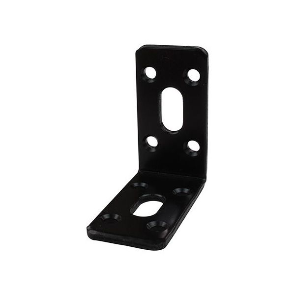 三基鋼業 取付金具 カチオン電着塗装 黒 3mm×25mm×49×49mm L25