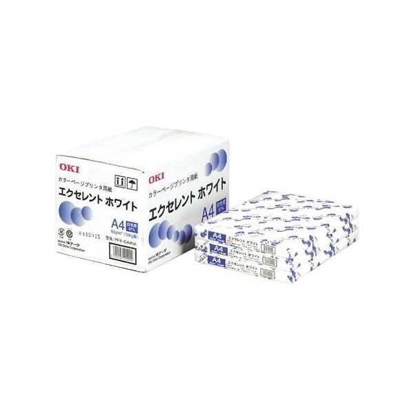 沖電気工業 エクセレントホワイト A4 PPR-CA4NA 1個(2000枚) 64-3806-39（直送品）