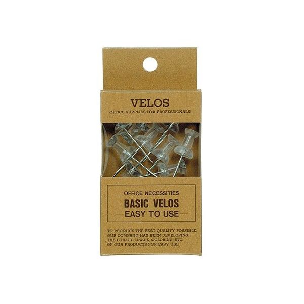 ベロス ダルマロング画鋲 透明 10本 DF-150C 1個(10本) 64-8825-50（直送品）