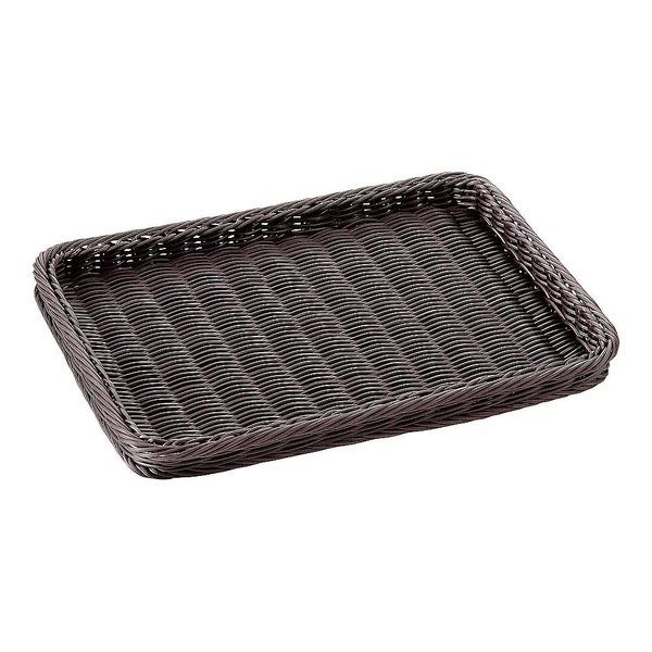 萬洋 樹脂製ディスプレイバスケット 浅型 25号 ダークブラウン 91411C 1個 67-5741-86（直送品）