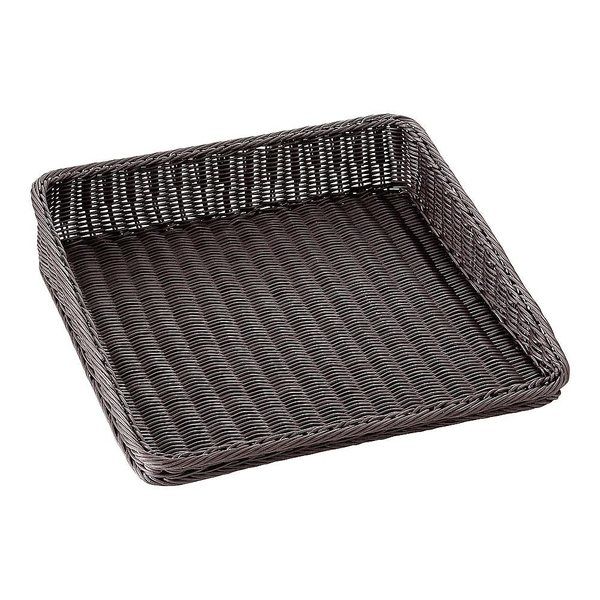 萬洋 樹脂製ディスプレイバスケット 傾斜型 45型 40号 ダークブラウン 91426C 1個 67-5742-01（直送品）