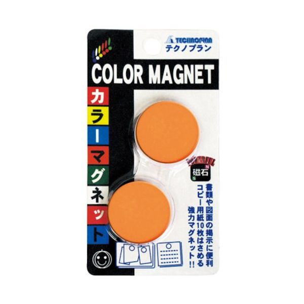 テクノプラン CCFー30ーO カラーマグネット 1セット(2セット) 567-7097（直送品）