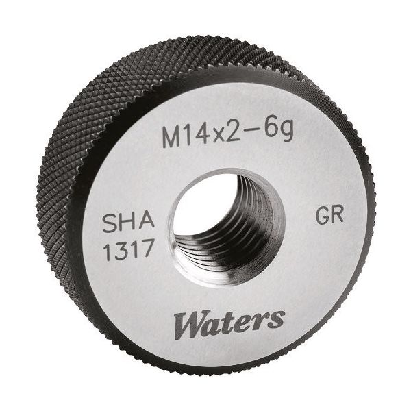 ノガ・ウォーターズ WATERS メートルねじ用リングゲージ(ISO=新JIS) WGRNR-M22X2.0 1式 208-9722（直送品）