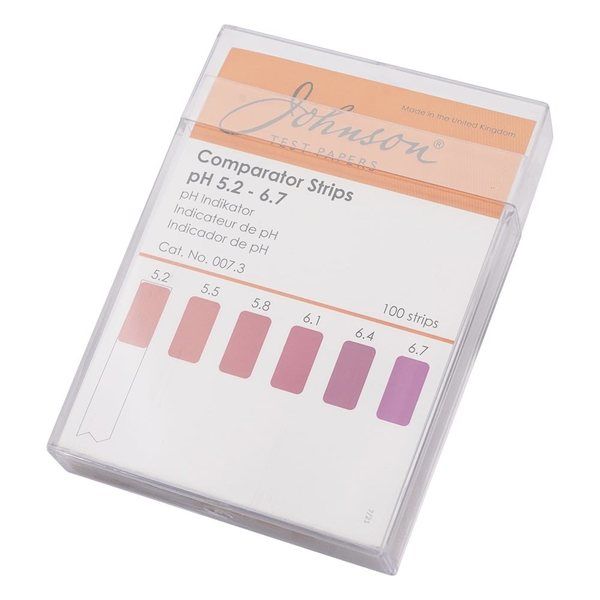 アズワン pH試験紙 PP(ポリプロピレン)スティックタイプ pH5.2~6.7 1箱(100枚入) 007.3 1箱(100枚)（直送品）