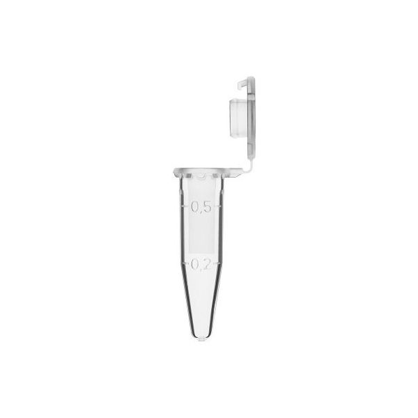 トレフ キャップロックチューブ 0.5mL クリアー 500本入 96.10833.9.01 1袋(500本) 67-4941-95（直送品）