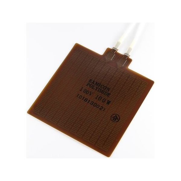 坂口電熱 ポリイミドヒーター サミコン PI型 外部リード 100×100 100V 100W PI-B1010 1枚 67-6668-79（直送品）