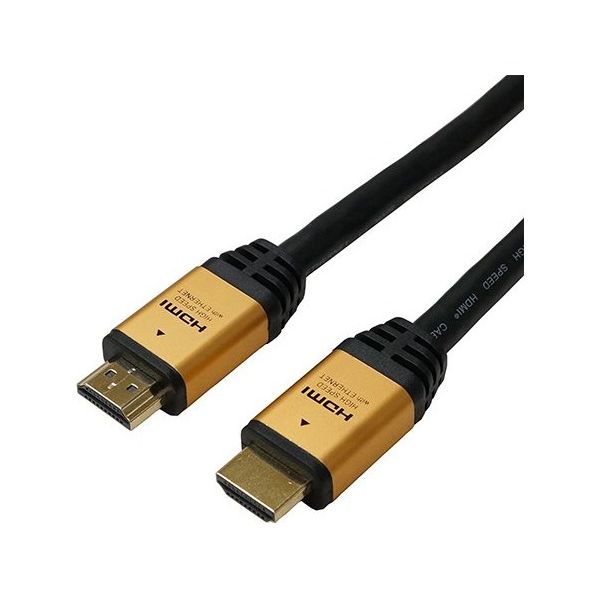 ハイスピードHDMIケーブル 5.0m ゴールド 4K/60p HDR 3D HEC ARC リンク機能 HDM50-128GD 1個（直送品）