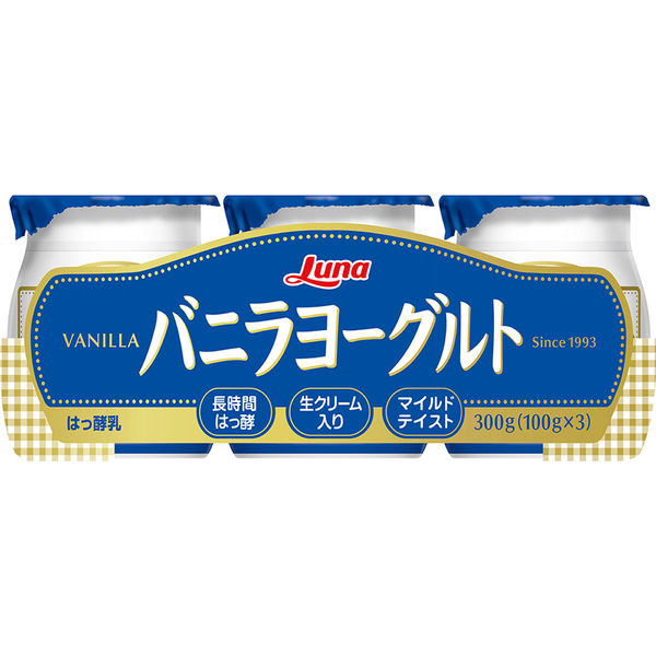 日本ルナ [冷蔵] バニラヨーグルト 3P 300g×3個 4971777022365 1