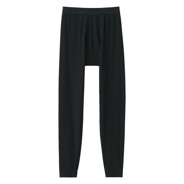 メンズ】無印良品 紳士 あったか綿 ロングタイツ 紳士S 黒 良品