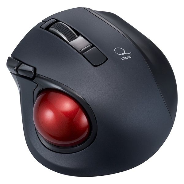 0610u0530　ナカバヤシ 小型BT 静音5ボタン レーザー式親指トラックボール ブラック MUS-TBLF225BK