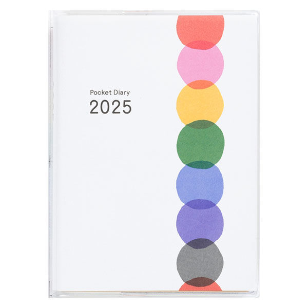 高橋書店 【2025年版】ポケット新日記 B7 1頁2日 日曜始まり 白