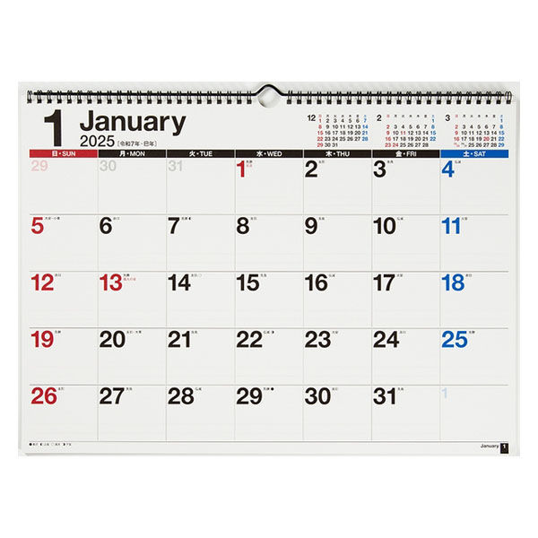 高橋書店 【2025年版】エコカレンダー壁掛 A3 E16 1冊（直送品）