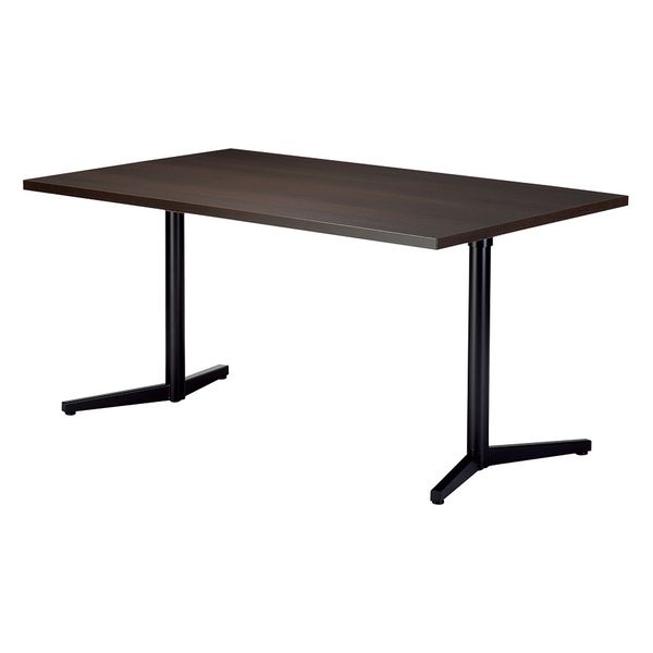 【軒先渡し】ニシキ工業 ミーティングテーブル 幅1500×奥行900×高さ720mm ダークウッド AVE-B1590-DW 1台（直送品）