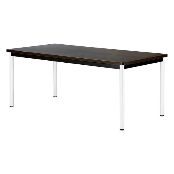 【軒先渡し】ニシキ工業 ミーティングテーブル 幅1800×奥行900×高さ720mm ダークウッド AWR-H1890K-DW 1台（直送品）