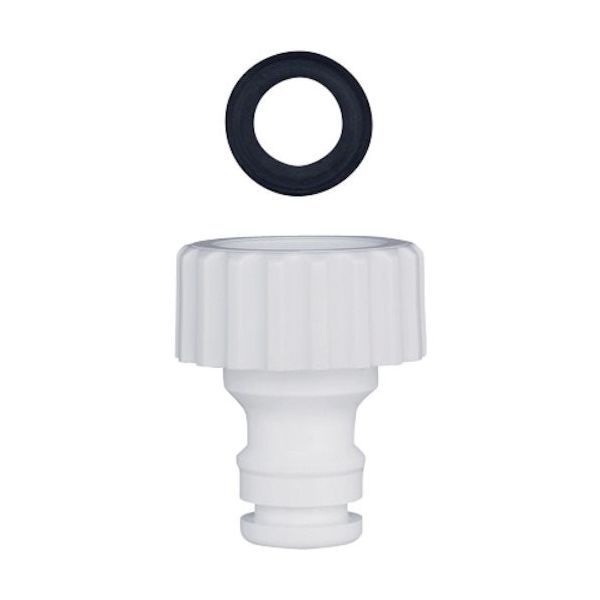 タカギ ネジ付蛇口ニップル 白 XGZ0109 1個 392-4759（直送品）