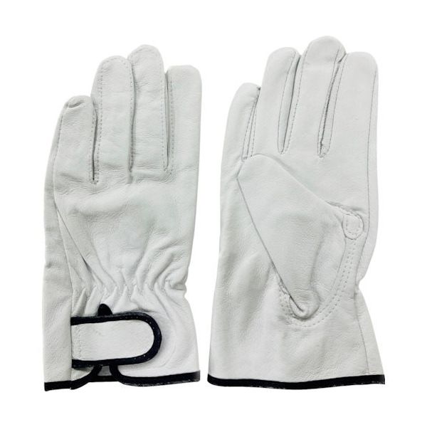 南村製作所 ラッキーワーカー 豚革クレストマジック 806 M 白 806-M 1双 494-5798（直送品）