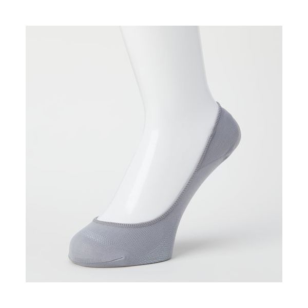 岡本 オカモト ココピタさらっと実感無地浅履き丸編み23ー25グレー 430-520E-24-50 1足 507-7858（直送品）