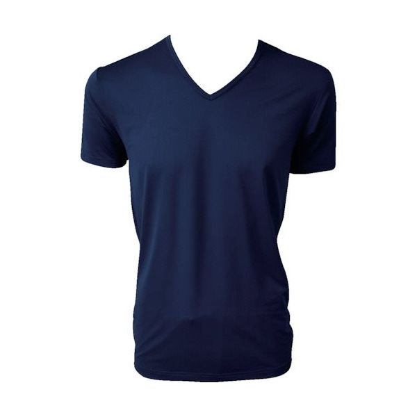 アズ BODYーX FORWORK 放熱 半袖V首シャツ ネイビー M 9332-37M43 1着 537-3721（直送品）