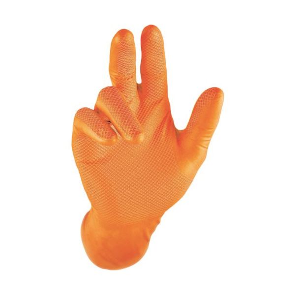 原田産業 ハラダ グリッパーズグローブ オレンジ L(50枚入) 37002-474 1箱(50枚) 558-0913（直送品）